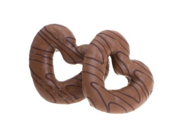 Beyaz arka planda izole edilmiş Noel zencefilli ekmeği