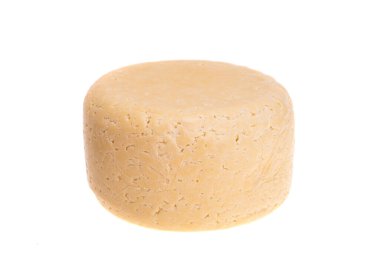 beyaz arkaplanda izole edilmiş peynir başlığı