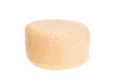 beyaz arkaplanda izole edilmiş peynir başlığı