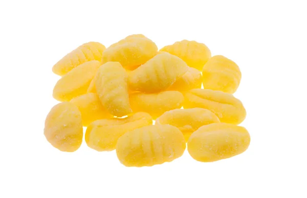 Gnocchi Bolinhos Italianos Isolados Sobre Fundo Branco — Fotografia de Stock