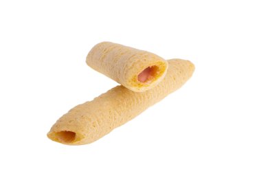 beyaz arka plan üzerinde izole gevrek borular