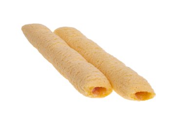 beyaz arka plan üzerinde izole gevrek borular