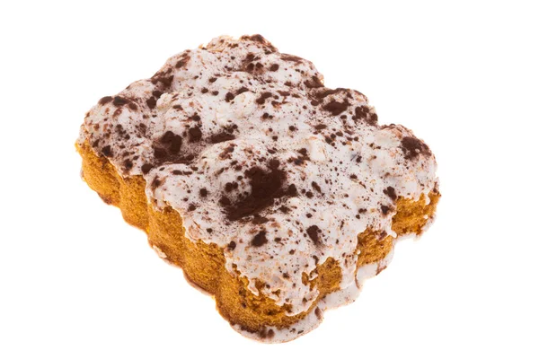 Tiramisu Biscuit Geïsoleerd Witte Achtergrond — Stockfoto