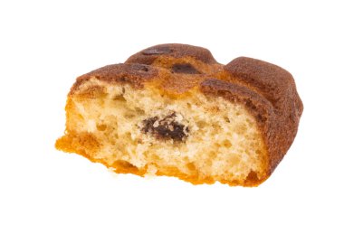 Beyaz arka planda izole edilmiş çikolatalı bisküvi