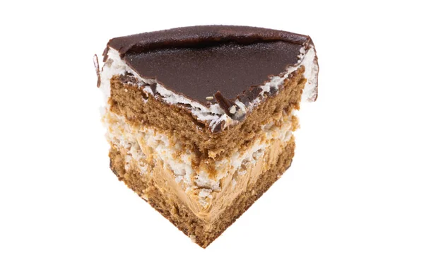 Beyaz Arka Planda Izole Edilmiş Çikolatalı Pasta — Stok fotoğraf