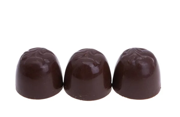 Chocolates Con Licor Aislado Sobre Fondo Blanco —  Fotos de Stock