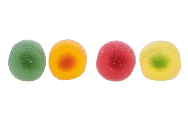 Ovocné Želé Bonbóny Izolované Bílém Pozadí — Stock fotografie