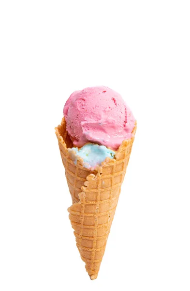 Ice Cream Cone Isolated White Background — Stock Photo, Image