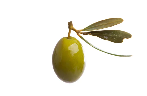 Pickled Olives Isolated White Background — Stock Photo, Image