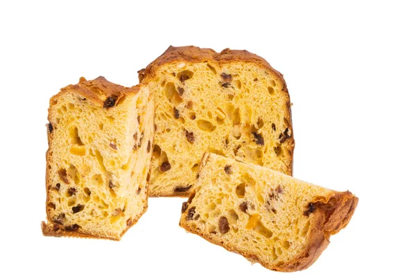 Panettone Beyaz Arkaplanda Izole Edildi — Stok fotoğraf