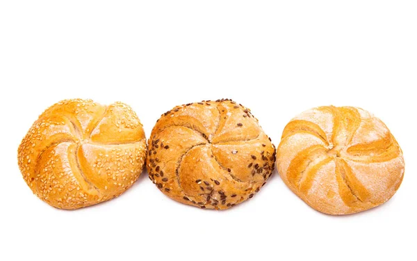 Franse Broodje Geïsoleerd Witte Achtergrond — Stockfoto