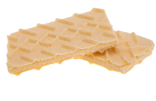 Wafels Geïsoleerd Witte Achtergrond — Stockfoto