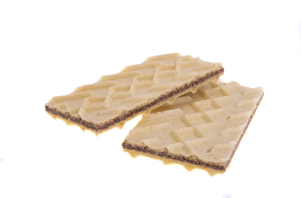 Waffeln Isoliert Auf Weißem Hintergrund — Stockfoto