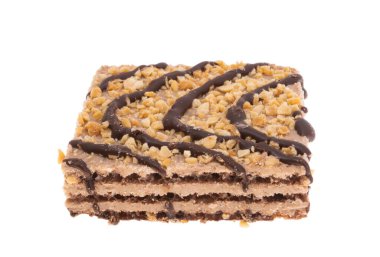Beyaz arka plan üzerinde izole waffle pasta