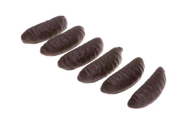 Doces Marmelada Chocolate Isolado Fundo Branco — Fotografia de Stock