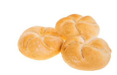 Kaiser topuzu beyaz arkaplanda izole edildi