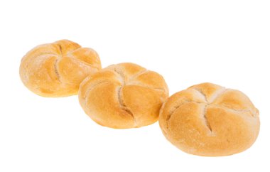 Kaiser topuzu beyaz arkaplanda izole edildi