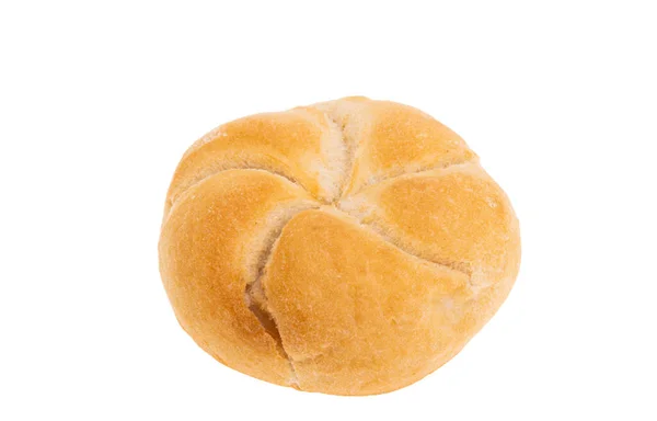 白色背景下孤立的凯撒面包 — 图库照片