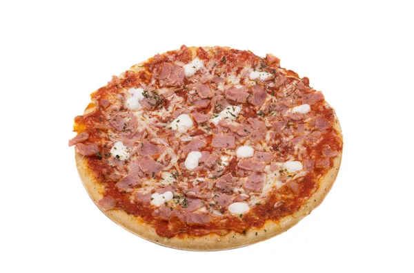 Pizza Izolované Bílém Pozadí — Stock fotografie