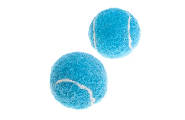 Blue Tennis Ball Isolated White Background — Stock Photo, Image