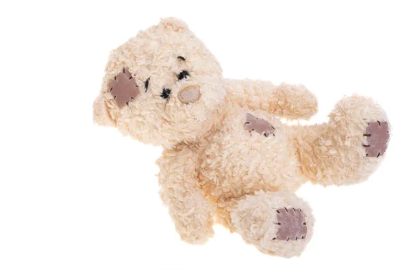 Ведмідь Іграшка Ізольована Білому Тлі — стокове фото
