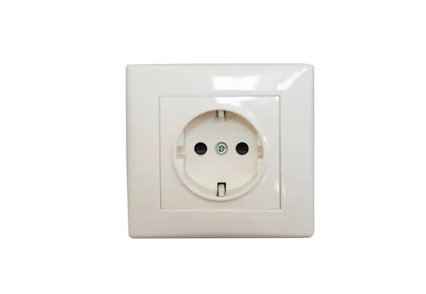 Socket Geïsoleerd Witte Achtergrond — Stockfoto