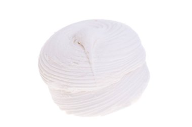 Beyaz arkaplanda marşmelov izole