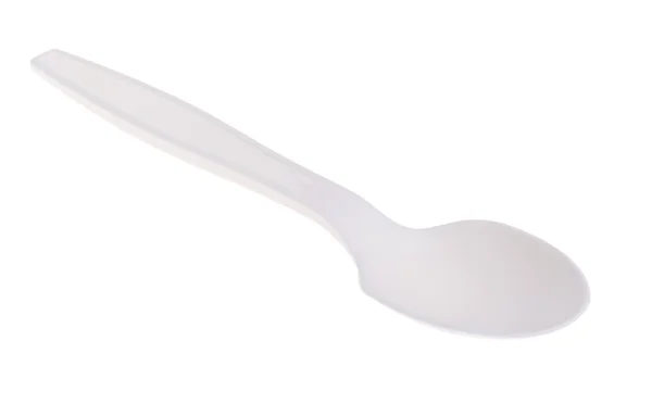 Plastic Spoon Isolated White Background — Stock Photo, Image