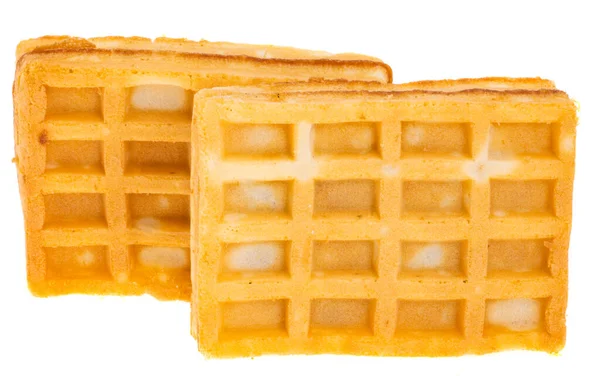 Wafel Geïsoleerd Witte Achtergrond — Stockfoto