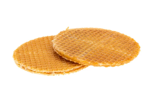 Dutch Waffles Isolated White Background — Stock Photo, Image