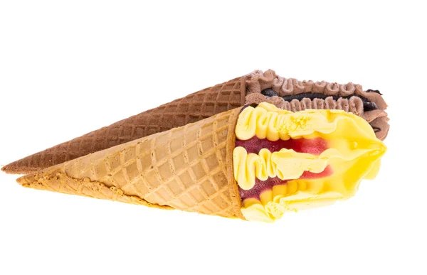 Ice Cream Waffle Cone Isolated White Background — Stock Photo, Image