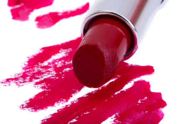 Rossetto Rosso Isolato Sfondo Bianco — Foto Stock