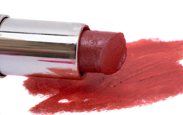 Rossetto Rosso Isolato Sfondo Bianco — Foto Stock