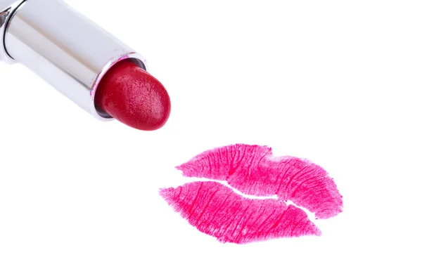 Rossetto Rosso Isolato Sfondo Bianco — Foto Stock