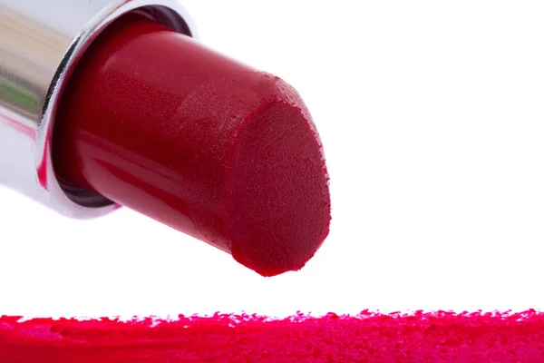 Rossetto Rosso Isolato Sfondo Bianco — Foto Stock