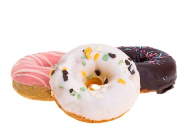 Beyaz arka plan üzerinde izole sır çörek