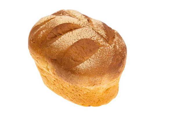 小的一条面包被隔绝在白色背景上 — 图库照片