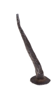 Beyaz arkaplanda izole edilmiş vintage çivi