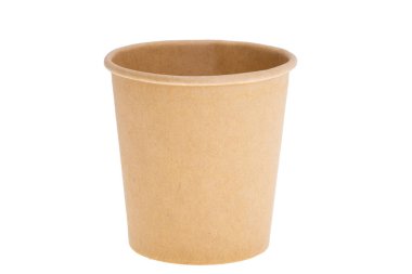 Kağıt bardak beyaz arkaplanda izole