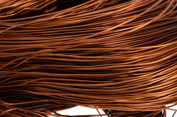 copper wire isolated on white background