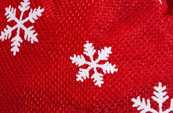 Festive Red Background White Snowflake — Stockfoto