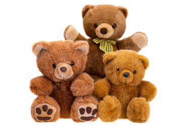 yumuşak oyuncak ayı beyaz arka planda izole