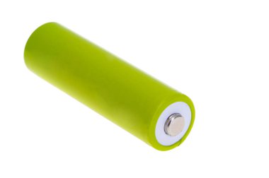 Beyaz arka plan üzerinde izole şarj edilebilir pil