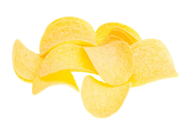 Batatas Fritas Isoladas Fundo Branco — Fotografia de Stock