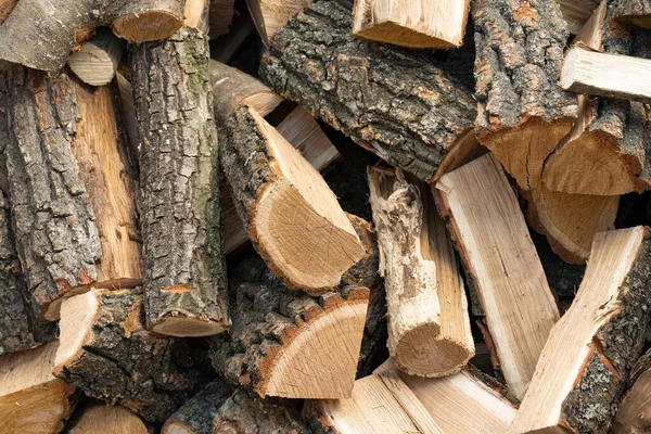 Background Chopped Oak Firewood — Stock Fotó