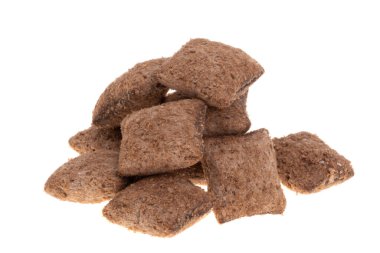 dry breakfast pads isolated on white background