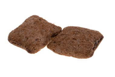 dry breakfast pads isolated on white background