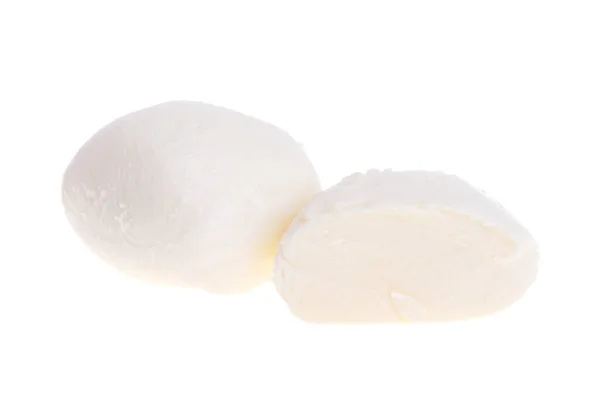 Mozzarella Peyniri Beyaz Arkaplanda Izole — Stok fotoğraf