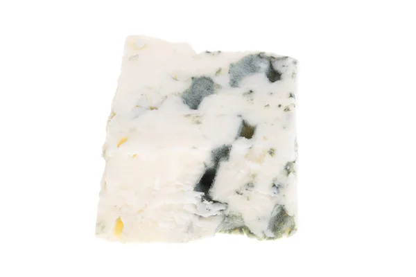 Голубой Сыр Белом Фоне — стоковое фото