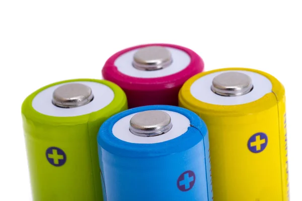 Batteries Isolated White Background — 스톡 사진